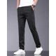 thumbnail image 3 of Pantalones de marca para hombre, tela Lyocell elástica suave, ropa de verano, pantalones casuales, pantalones finos de cintura elástica, pantalones ajustados de negocios para hombre, 3 of 5