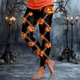 thumbnail image 2 of mgoYE Halloween Pjs Pants Women High Waist Printed Yoga Pants Holiday Tights Womans Leggings Size XXL, 2 of 7