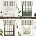 thumbnail image 4 of DriftAway Buffalo Check Woven Plaid Pattern Lined Blackout Rod Pocket Window Curtain Valance Taupe 52" width x 18" length, 4 of 9