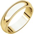 thumbnail image 1 of 5mm Comfort Fit Milgrain Band in 14k Yellow Gold - Size 7, 1 of 9