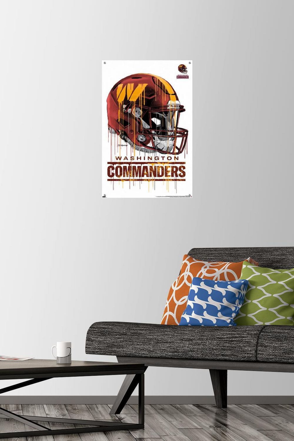 NFL Washington Commanders - Drip Helmet 22 Wall Poster