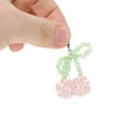 thumbnail image 3 of Unique Bargains 1 Pair Shoelace Charms Sparkly Cherry Beaded Decorative Shoe Clips Pink Green, 3 of 5