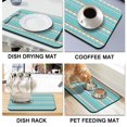thumbnail image 3 of Washable Rubber Botanical Leaves Vintage Floral Dish Drying Mats for Kitchen Counter Home Large Coffee Bar Pad Accessories and Decor for Utensils Stemware 19.5''x12'', 3 of 6