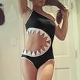 thumbnail image 6 of AOMPMSDX Swimsuit For Women Suit Shark Design Bathing Swimwears Bathing Suit For Women Black S, 6 of 7