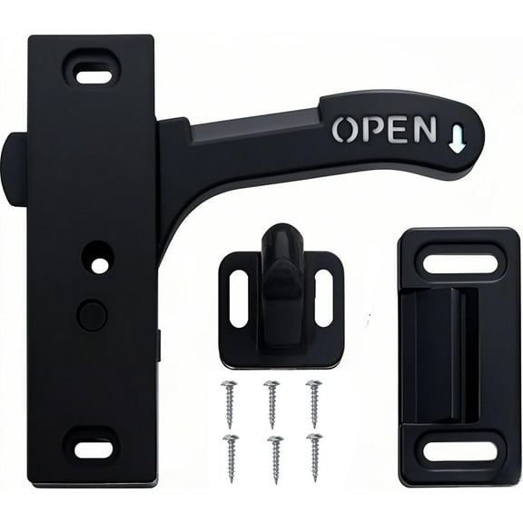 RV Camper Screen Door Latch Handle Kit for Passenger Side - Travel Trailer Motorhome Entry Replacement Parts for Right Hand