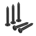 thumbnail image 1 of #6 x 1" Tornillo autorroscante de cabeza plana Phillips, 50pcs - Tornillo de cabeza redonda de acero inoxidable 304 (Negro), 1 of 6