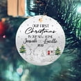 thumbnail image 3 of Personalized Our First Christmas in New Home Ornament 2025, 1st Xmas Gift for Housewarming Mr & Mrs, Custom Names Date Couple, 3 of 5