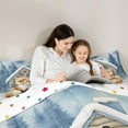 thumbnail image 5 of jejeloiu Wildlife Fox Queen Comforter Set,Ink Painting Graffiti Bedding Sets,Orange Blue White Bedding Comforter Set For Boys,Super Cozy Room Decor Reversible,3-Piece, 5 of 8