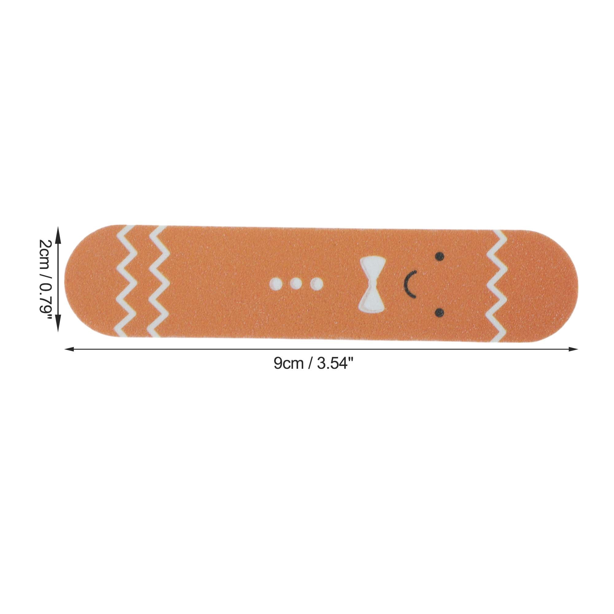 Unique Bargains Christmas Style Multifunctional Nail File Manicure Tool 4 Pcs Orange