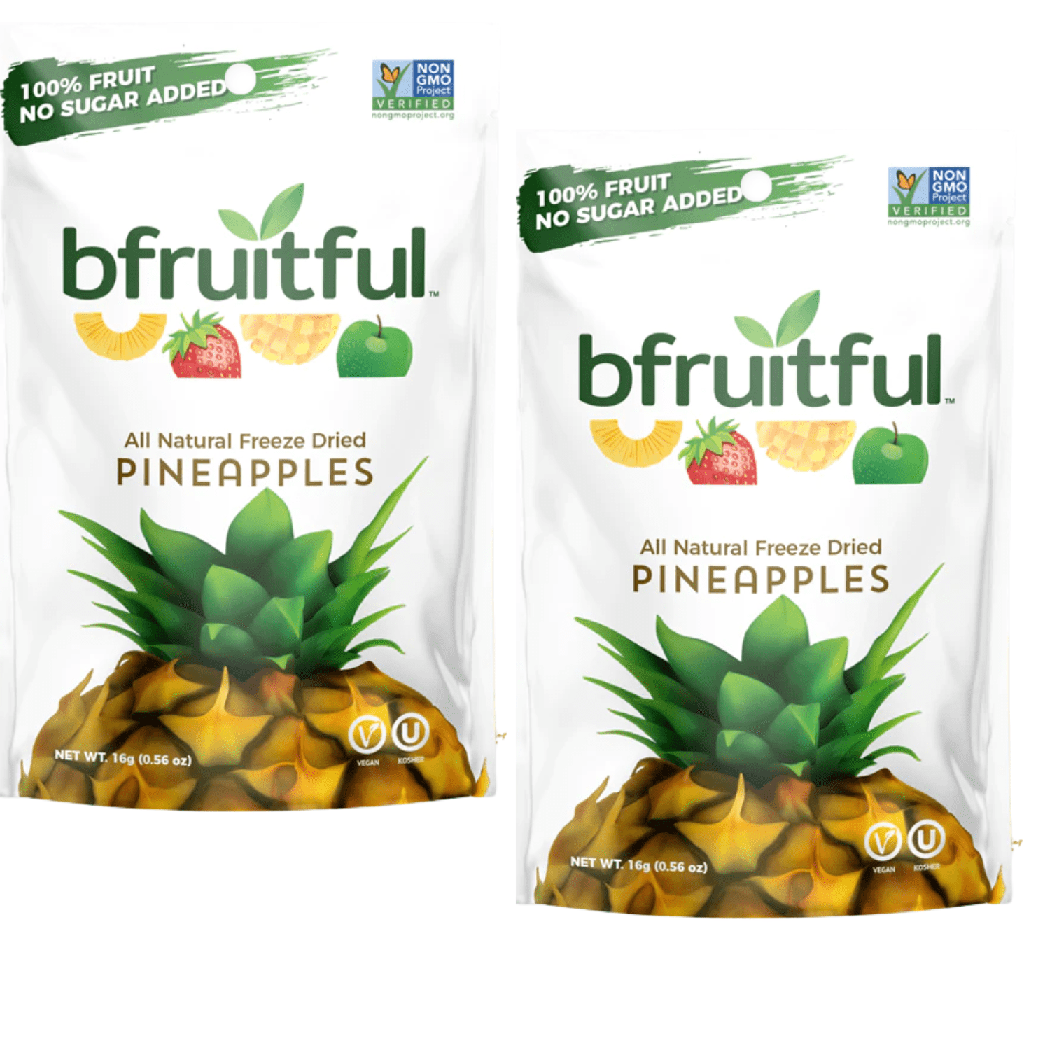 Bfruitful Freeze Dried Pineapple, Natural, 100 Healthy and Delicious