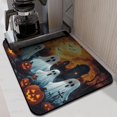 thumbnail image 2 of Halloween Dish Drying Mat Halloween Horror Pumpkin Ghost Bat Kitchen Drying Mat Absorbant Collapsible 18x24 Inch Dishes Plate Glass Dry Draining Pad for Dining Table Coffee Bar, 2 of 7