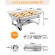 thumbnail image 5 of Chafing Plato para Buffet Set, Chafers y Buffet Calentadores con marco plegable, cuchara y pinza para bodas fiestas banquetes catering eventos, 5 of 9