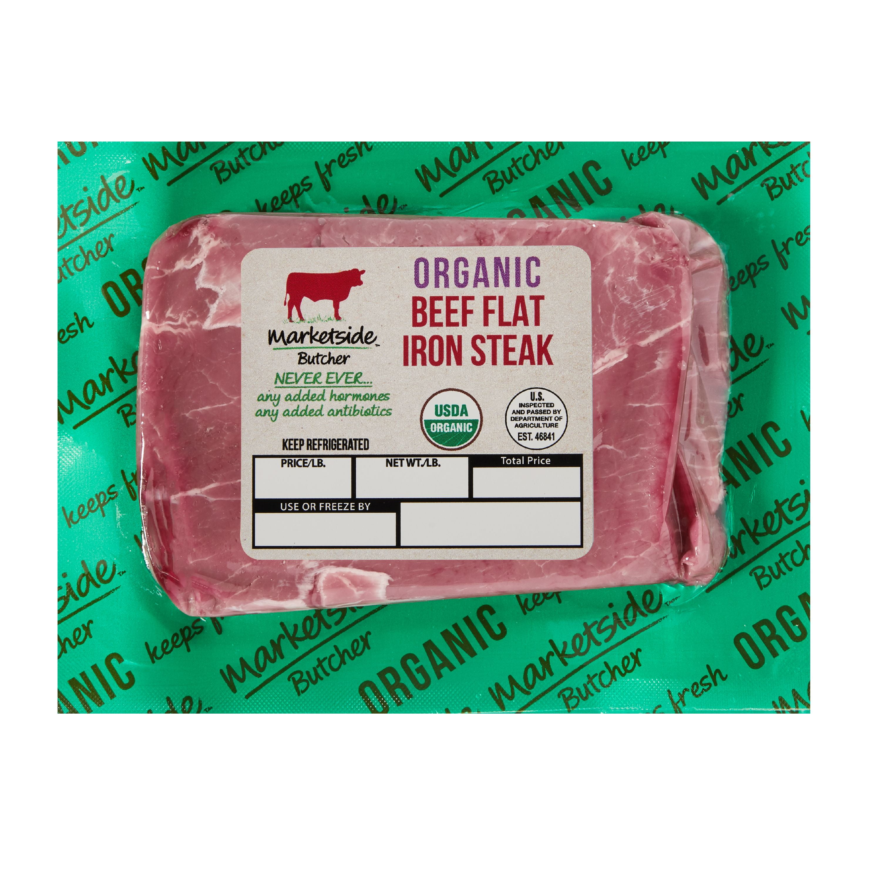 Marketside Butcher Organic Beef Flat Iron Steak, .51lb