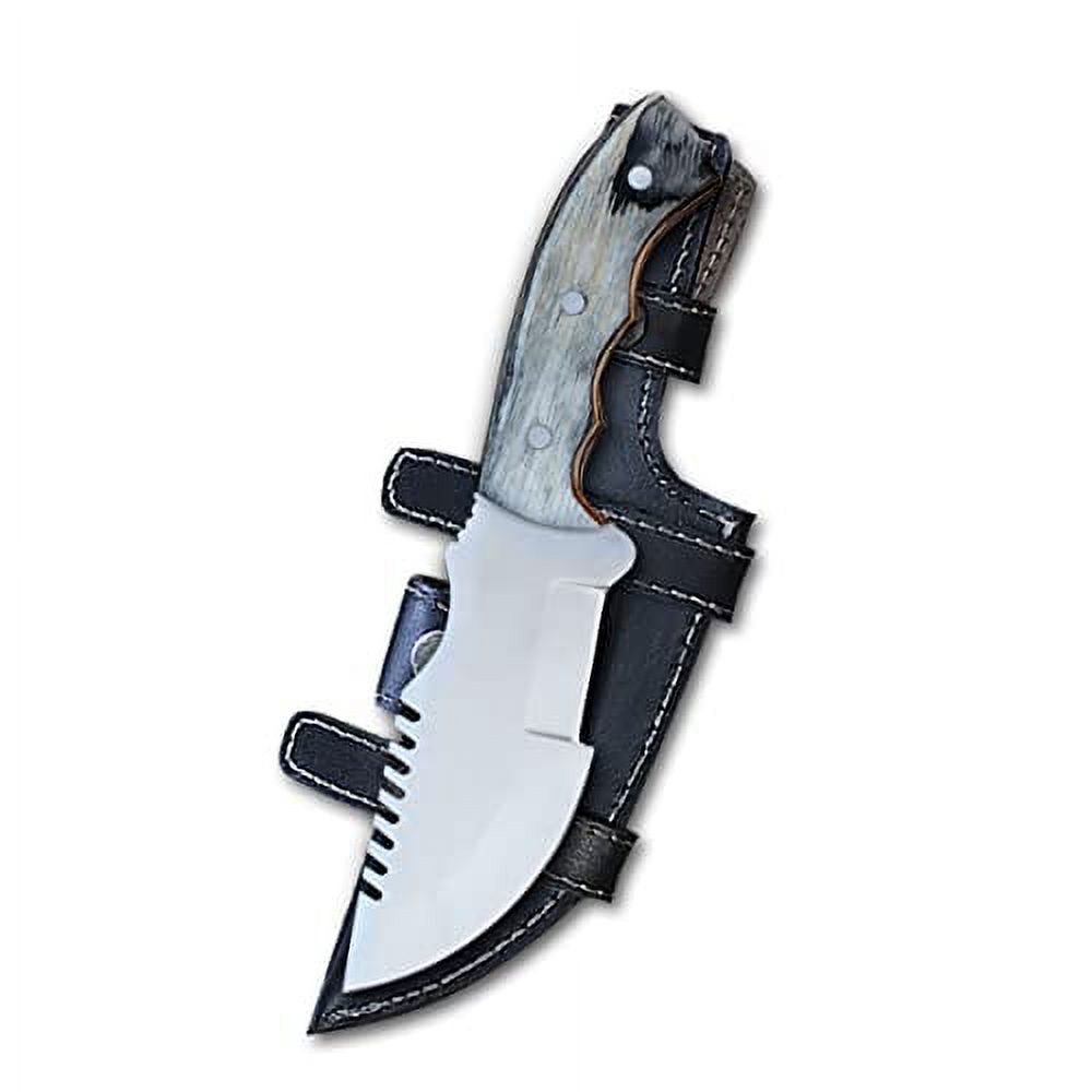 TRACKER® Wilderness Stainless Steel Knife, Full Tang Fixed Blade Hunting Knife with Sheath, Camping Knife, Survival Knife