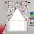 thumbnail image 4 of Cortinas con cenefa CAPSCEOLL Kitchen con flores rosas, 29 x 36 pulgadas, 2 unidades, 4 of 7
