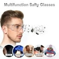 thumbnail image 3 of Gafas de seguridad para gafas, lentes de seguridad para el trabajo resistentes a la niebla, transparentes, de alta resistencia y fuerte transparencia, 2 uds., 3 of 5