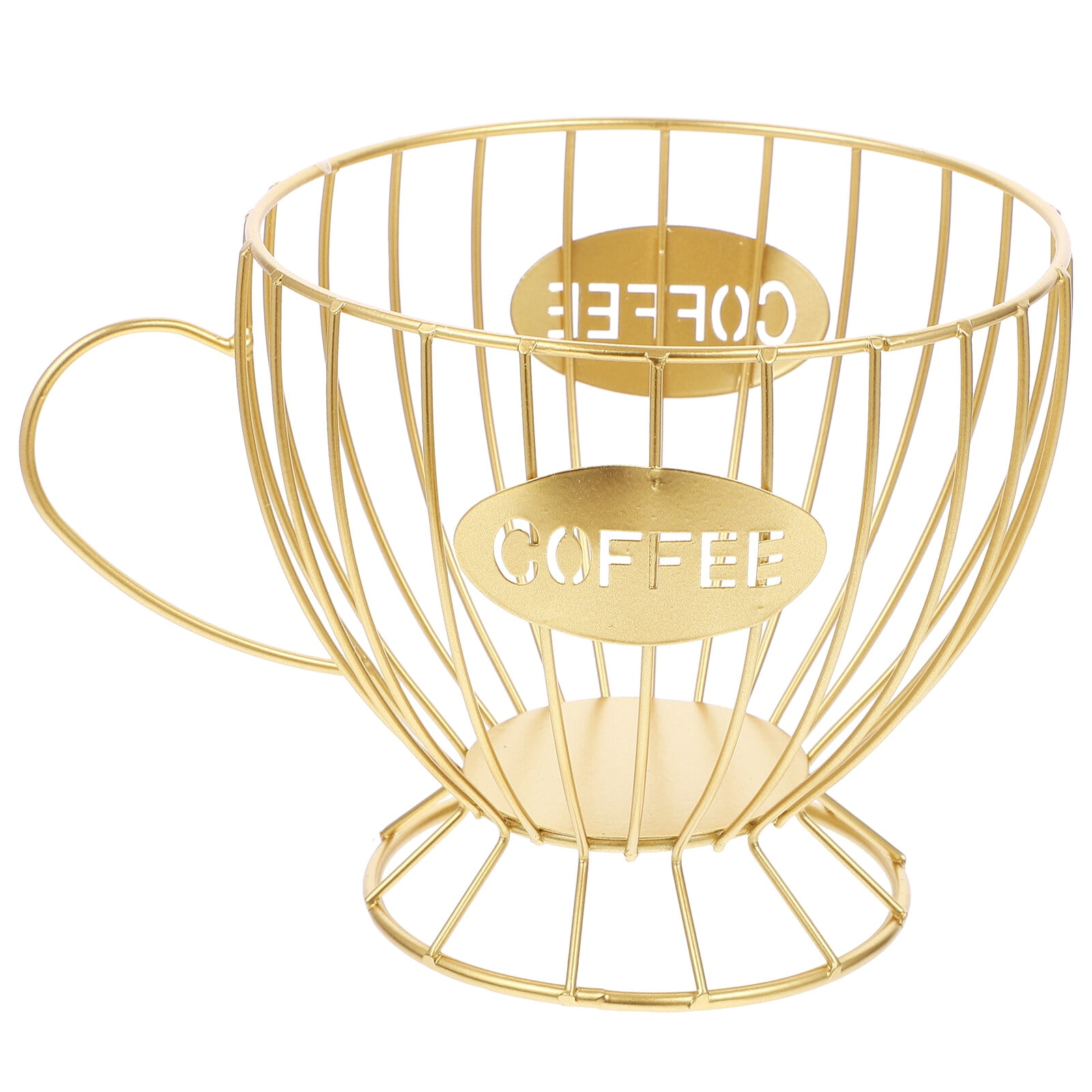 Coffee Pods Holder Cup Shape Coffee Capsules Organizer Iron Storage Basket