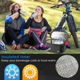 thumbnail image 3 of Bike Rear Rack Bag, Waterproof Bicycle Pannier Insulated Cooler Rear Seat Carrier Bag with Shoulder Strap, 3 of 5