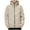 White, variant on Brondbend Mens Winter Coats Man Jacket Hooded Long Sleeved Zipper Pocket Outerwear Solid Color Warm Jacket Loose Fit Holiday Tops Black
