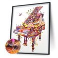 thumbnail image 1 of Cuadros Decorativos Taladro completo ronda diamante pintura instrumento musical Rhinestone decoración (B4109) Tmvgtek embutido en tela, 1 of 9