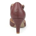 thumbnail image 4 of Brinley Co. Womens Faux Leather Comfort Sole D'orsay Ankle Strap Almond Toe Heels, 4 of 6