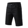 thumbnail image 2 of Men's Flat Front Stretch Skinny Golf Shorts Black Jean Short With Pockets Summer Jorts, 2 of 5