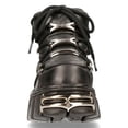 thumbnail image 4 of New Rock 106-S1 Unisex Metallic Black Gothic Classic Leather Biker Boots 45, 4 of 6
