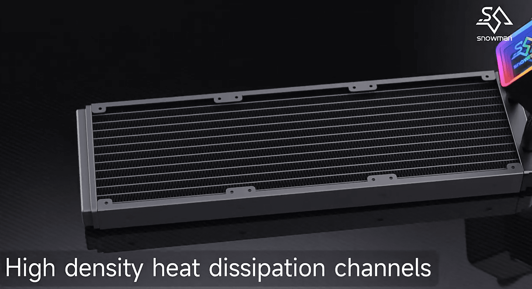 SNOWMAN 360mm AIO Liquid CPU Cooler, ARGB 3×120mm PWM Fans, Intel LGA 1700/1200/115X/AM5/AM4 Compatible, Black