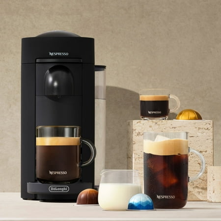 De'Longhi - Nespresso Vertuo Plus Deluxe Coffee and Espresso Maker by De'Longhi, Matte Black - Matte Black