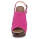 thumbnail image 3 of Sandalias Punta Abierta Talón Abierto Plataforma Tacón Grueso Para Mujer Rosa 39, 3 of 7