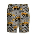 thumbnail image 4 of Wukai Retro Excavator Men’s Short Pajama Pants With Pockets Soft Sleep Pj Shorts for Men-, 4 of 6