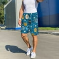 thumbnail image 7 of Bixox Men's Cute Colorful Owls And Trees printed lightweight casual shorts, soft sleep shorts with pockets., 7 of 7