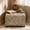 Camel, variant on Square Storage Ottoman, Tufted Footstool with Nailhead Trim, Dark Gray Upholstered Furniture