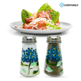 thumbnail image 4 of Hand Painted Tapered Blue Hydrangeas Salt and Pepper Shaker Set, 4 of 5