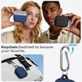 thumbnail image 5 of for AirPods Pro 3 Case 2025 with Cleaner Kit,Soft Silicone Protective Cover for AirPods Pro 3rd Generation Cases for Women Men,AirPod Pro 3 Case Accessories with Keychain-Deep Blue, 5 of 7
