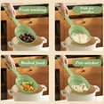 thumbnail image 6 of Large Slotted Spoon & Strainer | 14-Inch Plastic Skimmer for Noodles Soup & Tea | Yellow & Green Kitchen Draining Ladle with Stirring Pourer | Multipurpose Cooking & Bar Tool, 6 of 6