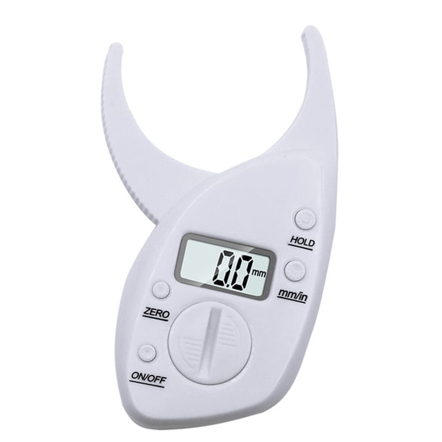 Clip de pinza de grasa corporal Herramienta de medición de grasa Fitness Fat Teller Pantalla LCD Analizador de grasa Blanco