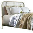 thumbnail image 2 of Benjara Industrial Style Metal Queen Size Bed, Antique White, 2 of 5