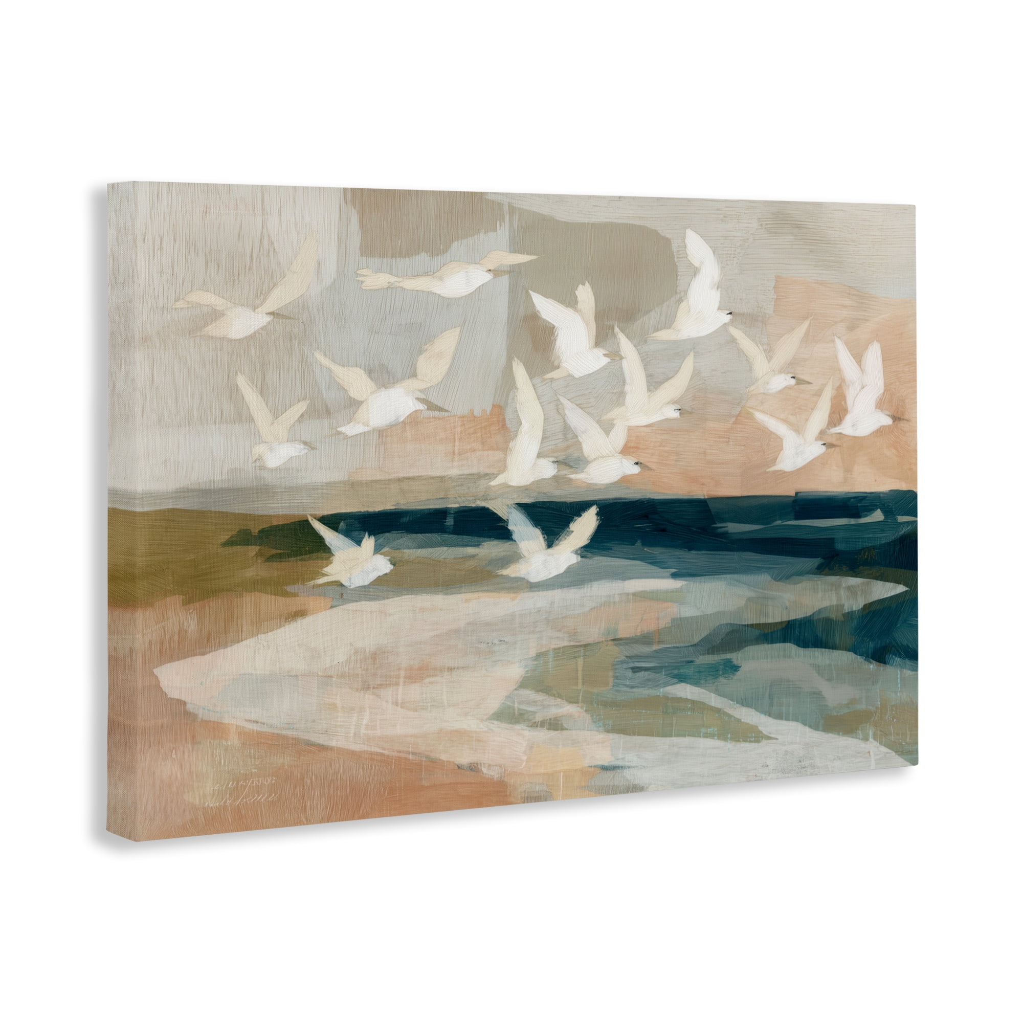 Stupell Industries Birds in Flight Over Water Canvas Wall Art, design by Chromatic Storm Studio