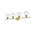 thumbnail image 3 of Living District Collier 4 Light Satin Gold And Clear Glass Wall Sconce, 3 of 8