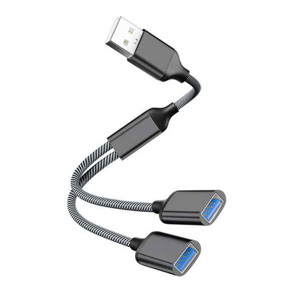 Klonfd Adaptateur USB vers Type C 2 en 1 Convertisseur de Port pour Charge Rapide et Transfert de 20 Données Compatible avec PC/ordinateur Portable/téléphone Intelligent