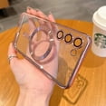 thumbnail image 1 of For Magsafe Plating Clear Magnetic Wireless Charge Case For Samsung Galaxy S22 S21 S20 FE S23 Note 20 Ultra Plus Soft TPU Cover Pink For Note 10 Plus, 1 of 6