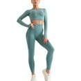thumbnail image 3 of Kits De Polainas De Manga Larga, Traje De Yoga Para Levantamiento De Glúteos Que Absorbe La Humedad, Cintura Alta, Ajuste De Barriga Para Gimnasio ANGGREK Otros, 3 of 5