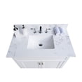 thumbnail image 3 of 31x22-inch Carrara White Vanity Top with Ceramic Sink Fits Standard Cabinets for Stylish Bathrooms, 3 of 6