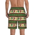 thumbnail image 3 of KLL Vintage Mexican Men's Casual Summer Beach Shorts Hawaiian Shorts with Pockets-Large, 3 of 5