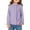 Purple, variant on Liyamei Girls Casual Blouse Long Sleeve Ruffle Trim Plain Shirt Loose Fit Spring Summer Top For Kids Age 5 14 With Stand Collar Girls Summer Tops Size 5-6 Years