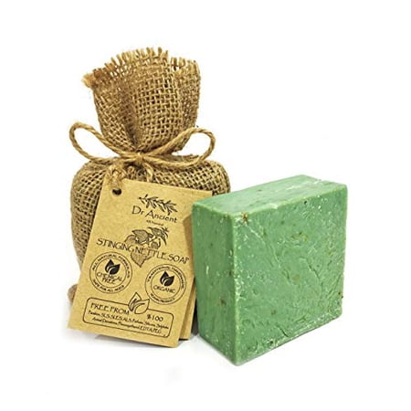 Stinging Nettle Soap Bar Organic Natural Vegan Traditional Handmade Antique - Anti-Dandruff, For Acne, Peeling, Healthy Hair - No Chemicals, Pure Natural Soaps!