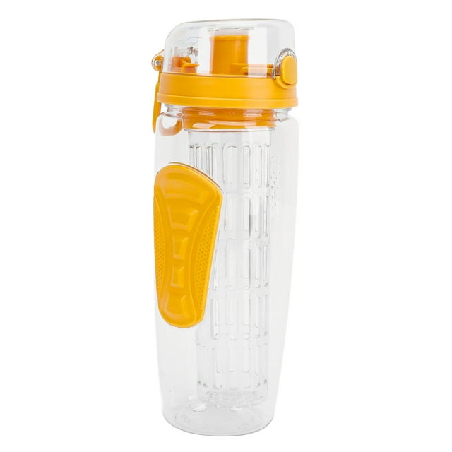 Bouteille d'Eau Infuseur de Fruits, Bouteilles d'Eau Infusées à Couvercle Rabattable Bouteille d'Eau Moderne Bouteille d'Infusion d'Eau Étanche Bouteilles d'Eau Réutilisables pour le Gym, le Camping et les Voyages