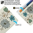 thumbnail image 3 of iPad 10.2 Inch 9 8 7 2021 2020 2019 [iPad 9th / 8th / 7th Gen ] A2197 A2270 A2602 Magnetic Trifold Printed Pencil Holder Transparent Silicone TPU Back Cover - Watercolor Flowers, 3 of 7