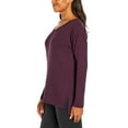 thumbnail image 3 of Banana Republic Women's Soft Knit Long Sleeve High-Low Hem Sweater Top (Purple, M), 3 of 4